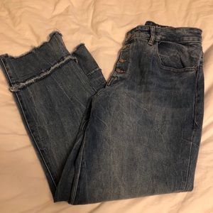 NWOT Flare Cropped Jeans